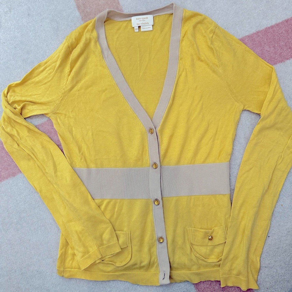 Kate Spade Color Block Cardigan in XS